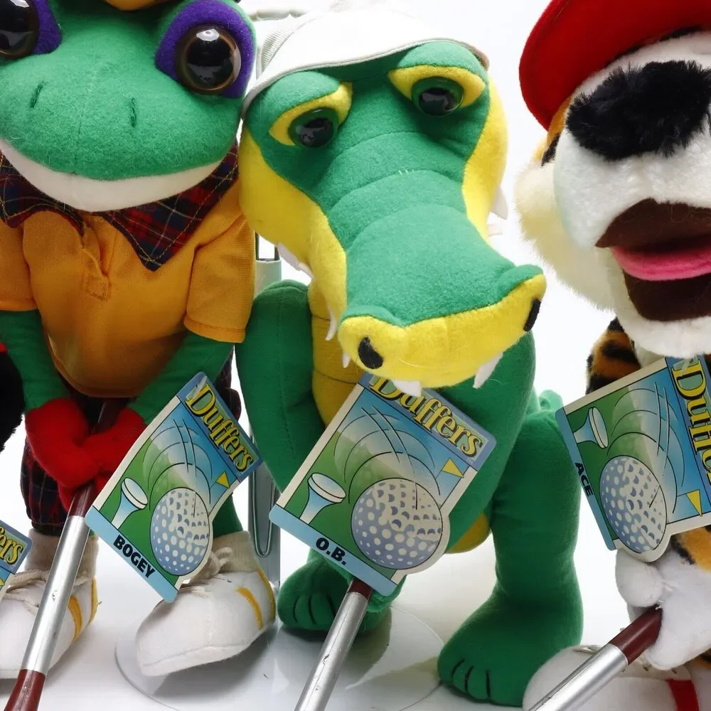 Duffers Collectible Golf Plush Stuffed Animals by 24K Co Mighty Star Lot of 4